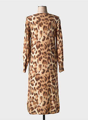 Rochie pulover elasticitate mâneci lungi bej NOTSHY femeie