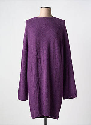 Rochie pulover strânsă pe partea de jos mâneci lungi violet KARMA KOMA femeie