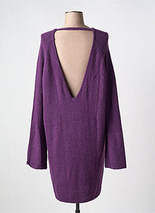 Rochie pulover strânsă pe partea de jos mâneci lungi violet KARMA KOMA femeie
