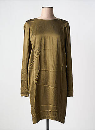 Rochie scurtă croială fluidă mâneci lungi verde KARMA KOMA femeie