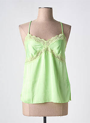 Top/caraco țesătură satinată verde LOVE STORIES femeie