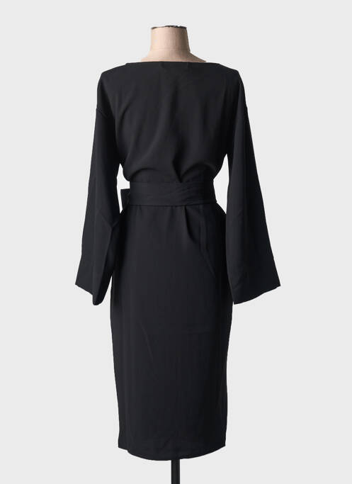 Rochie midi mâneci lungi mâneci lungi negru HANA SAN femme