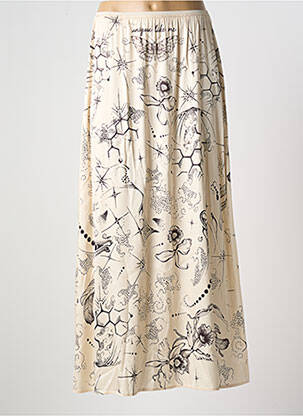 Fustă lungă bej ME369 femeie