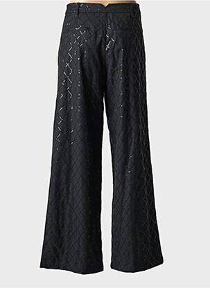 Pantalon larg închidere cu fermoar sub clapetă cu cârlig mărime normală negru ROTATE femeie