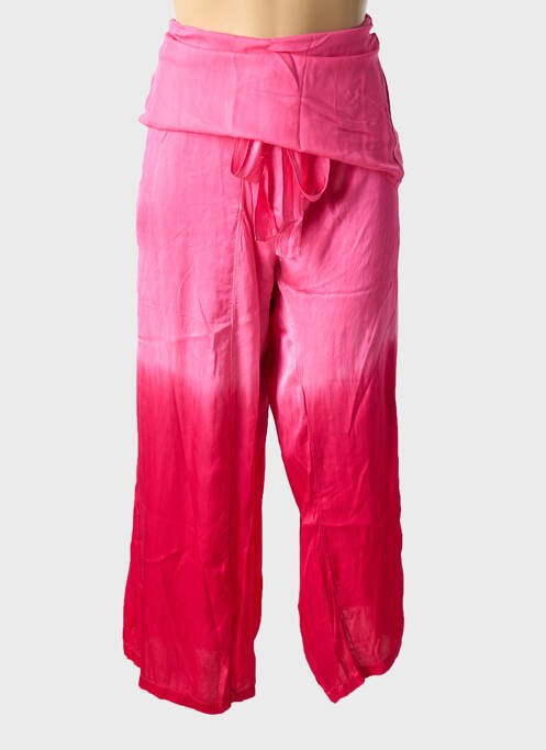 Pantalon larg roz LOVE AND LET DYE femeie