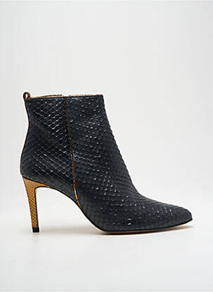 Botine/ghete vârf ascuțit toc de 7 la 9 cm negru CRÉATIS femeie