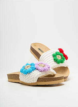 Mulete/Saboți alb AMROSE femeie