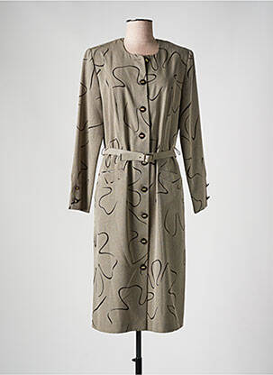 Rochie midi verde FRANCE RIVOIRE femeie