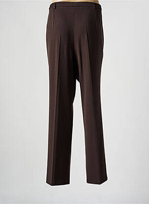 Pantalon drept talie elastică mărime normală maro FRANCE RIVOIRE femeie