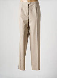 Pantalon drept talie cu cleme talie înaltă bej KARTING femme