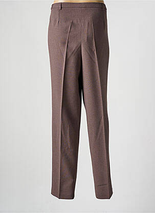 Pantalon drept țesătură crep talie înaltă maro FRANCE RIVOIRE femeie