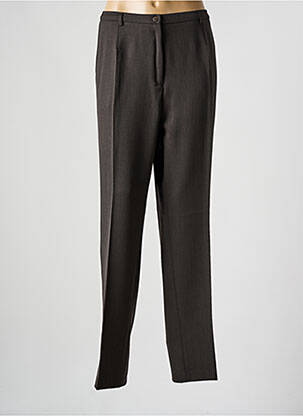 Pantalon drept talie cu cleme mărime normală maro FRANCE RIVOIRE femeie