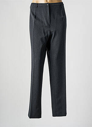 Pantalon drept talie cu cleme mărime normală gri FRANCE RIVOIRE femeie
