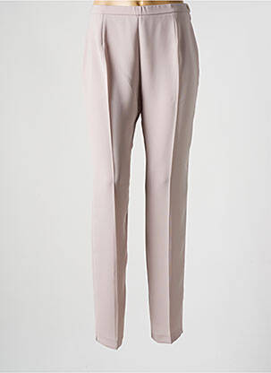 Pantalon slim talie înaltă talie înaltă bej FRANCE RIVOIRE femeie