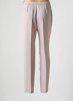 Pantalon slim talie înaltă talie înaltă bej FRANCE RIVOIRE femeie