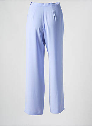 Pantalon drept țesătură crep talie înaltă violet SARAH B femeie