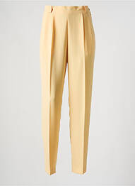 Pantalon slim buzunare talie înaltă galben SARAH B femme