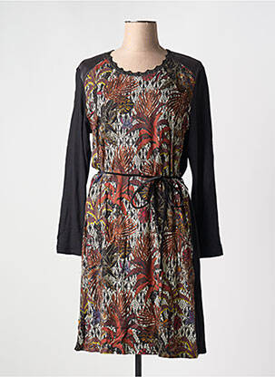 Rochie midi croială fluidă mâneci lungi negru GRIFFON femeie