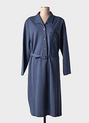 Rochie lungă mâneci lungi mâneci lungi albastru FRANCE RIVOIRE femeie