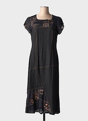 Rochie lungă negru FRANCE RIVOIRE femeie