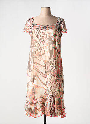 Rochie midi bej FRANCE RIVOIRE femeie