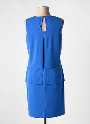Rochie midi croială fluidă fără mâneci albastru FRANCE RIVOIRE femeie