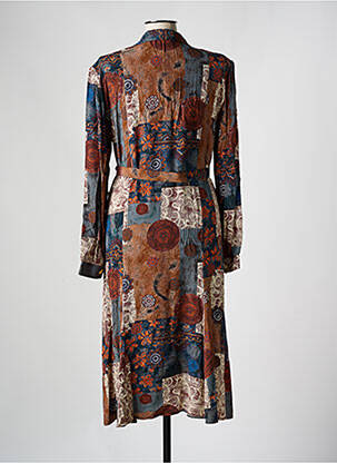 Rochie midi imprimeu floral mâneci lungi maro CHARLES GUITARD femeie
