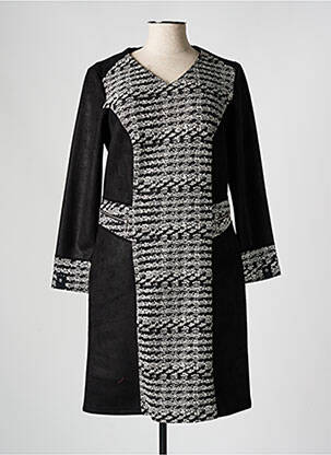 Rochie midi mâneci lungi mâneci lungi negru FRANCE RIVOIRE femeie