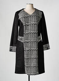 Rochie midi mâneci lungi mâneci lungi negru FRANCE RIVOIRE femme