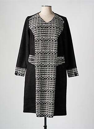 Rochie midi mâneci lungi mâneci lungi negru FRANCE RIVOIRE femeie