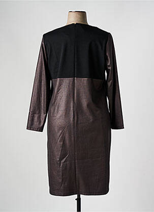 Rochie midi mâneci lungi mâneci lungi maro FRANCE RIVOIRE femeie