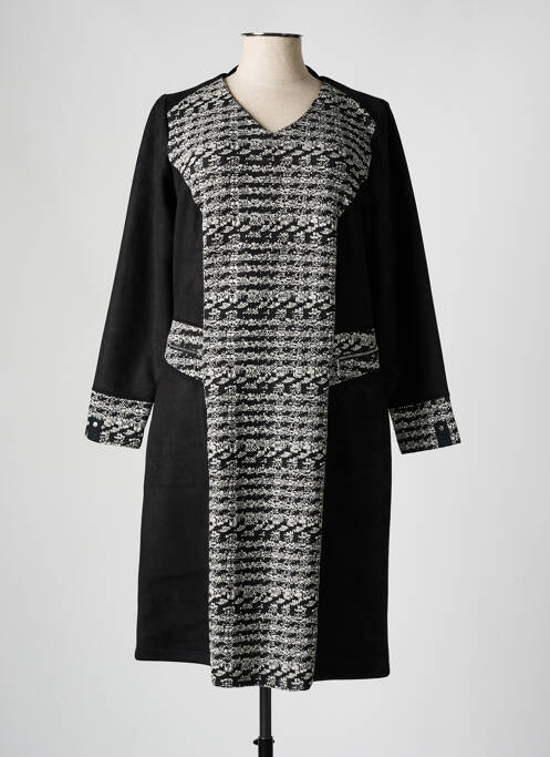 Rochie midi mâneci lungi mâneci lungi negru FRANCE RIVOIRE femme