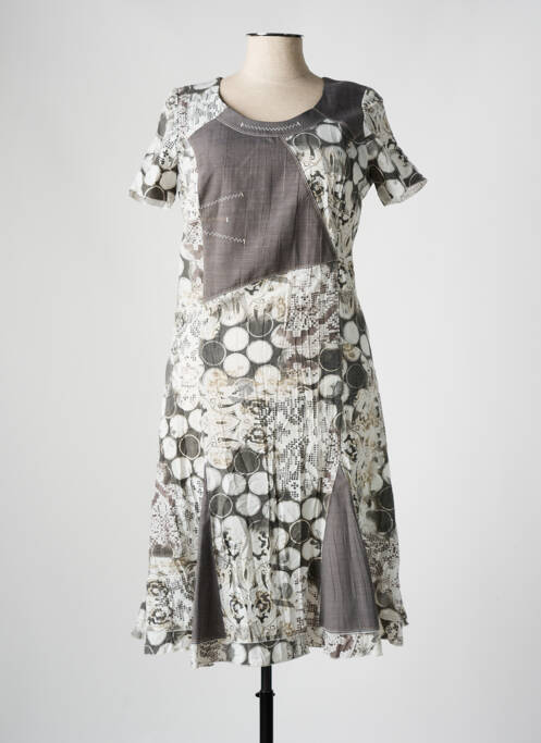 Rochie midi gri FRANCE RIVOIRE femeie