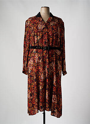 Rochie lungă mâneci lungi mâneci lungi maro CHARLES GUITARD femeie