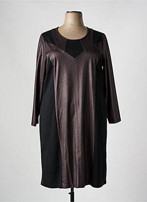Rochie midi mâneci lungi mâneci lungi maro FRANCE RIVOIRE femeie