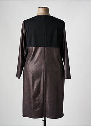 Rochie midi mâneci lungi mâneci lungi maro FRANCE RIVOIRE femeie