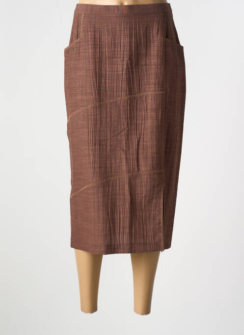 Fustă midi maro FRANCE RIVOIRE femeie