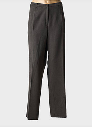 Pantalon drept închidere cu fermoar sub clapetă cu nasturi gri FRANCE RIVOIRE femeie
