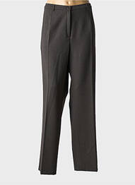 Pantalon drept închidere cu fermoar sub clapetă cu nasturi gri FRANCE RIVOIRE femme
