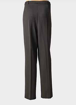 Pantalon drept închidere cu fermoar sub clapetă cu nasturi gri FRANCE RIVOIRE femeie