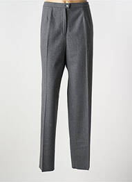 Pantalon drept închidere cu fermoar sub clapetă cu nasturi mărime normală gri KARTING femme