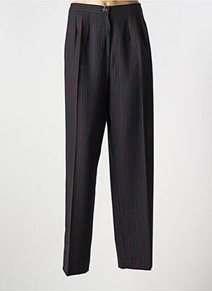 Pantalon drept închidere cu fermoar sub clapetă cu nasturi negru FRANCE RIVOIRE femeie