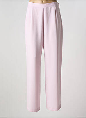 Pantalon drept talie elastică roz SARAH B femeie