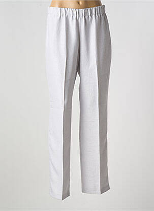 Pantalon drept talie elastică gri FRANCE RIVOIRE femeie