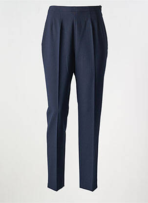 Pantalon drept talie elastică albastru FRANCE RIVOIRE femeie