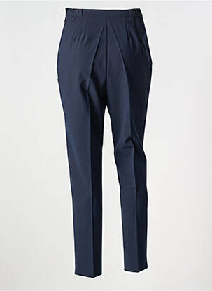 Pantalon drept talie elastică albastru FRANCE RIVOIRE femeie
