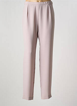 Pantalon drept talie elastică bej FRANCE RIVOIRE femeie