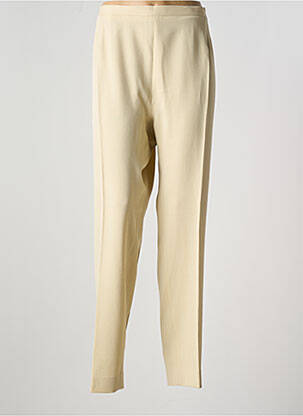 Pantalon drept talie elastică bej FRANCE RIVOIRE femeie