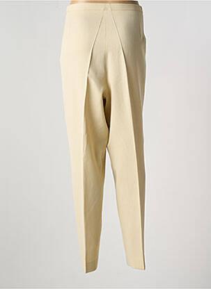 Pantalon drept talie elastică bej FRANCE RIVOIRE femeie