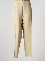 Pantalon drept talie elastică bej FRANCE RIVOIRE femme